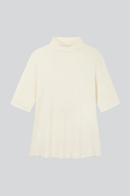 Women's Mock Neck Micro Modal Ribbed Top by Lavender Hill Clothing