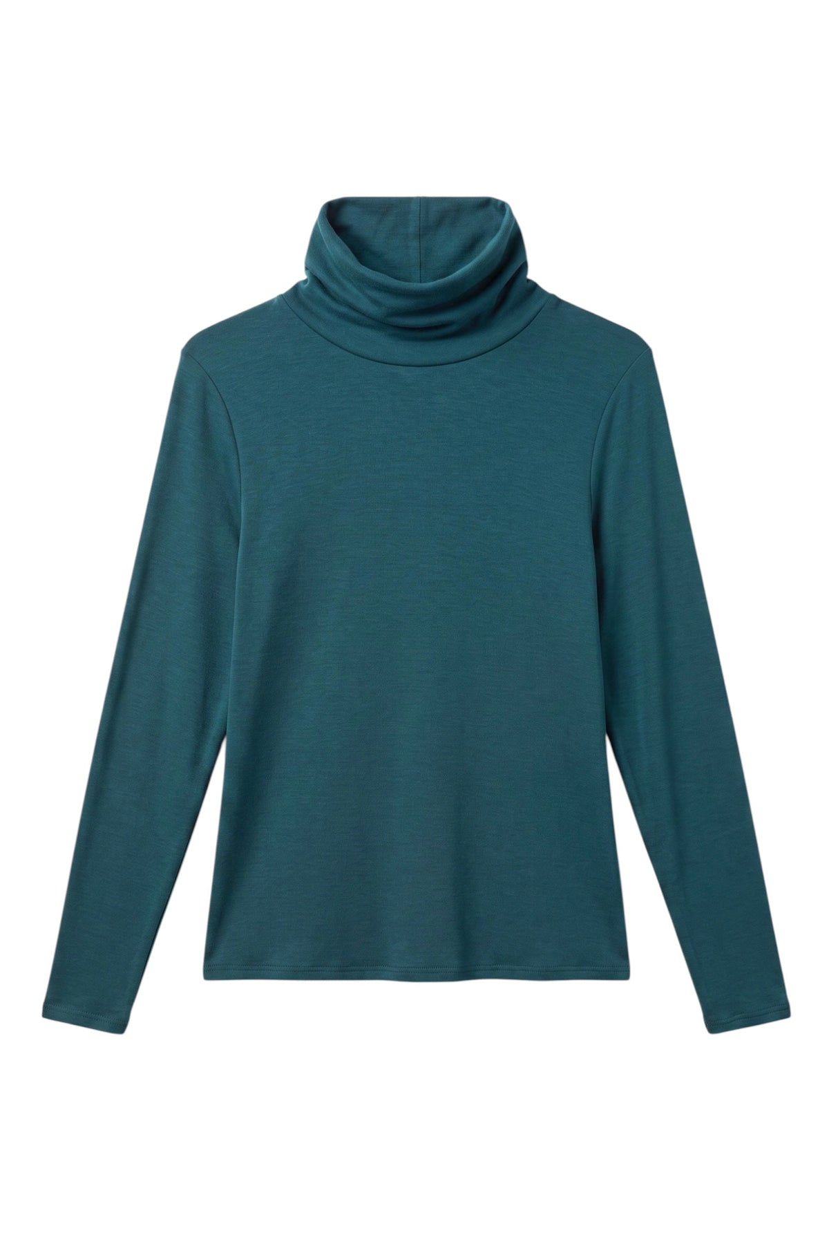 Cameron Jersey Polo Neck Top - Forest Green