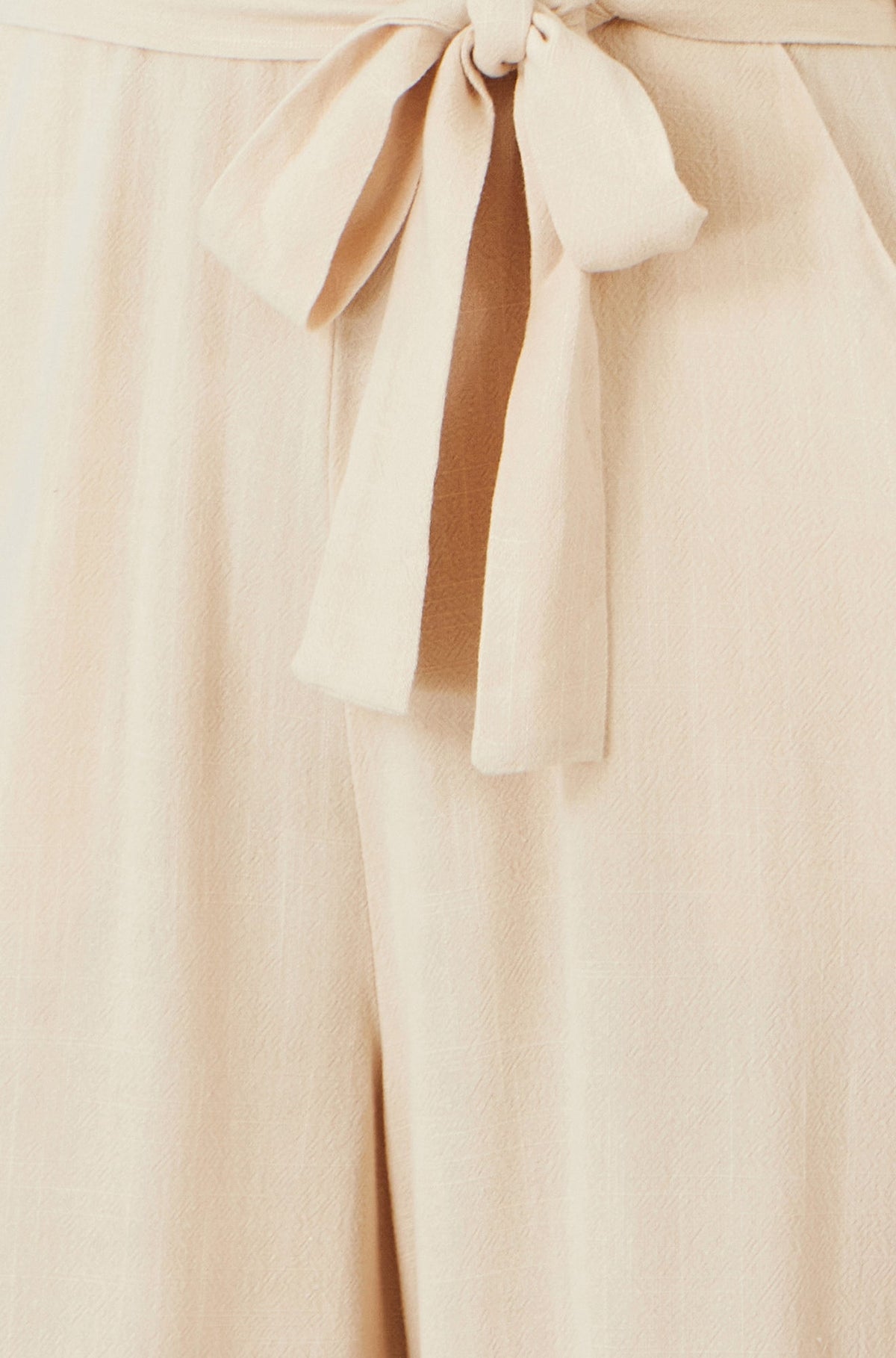 Beige Viscose Culotte Jumpsuit - Bascora