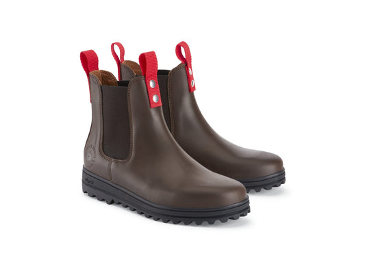 Busby Women's Brown Leather Winter Chelsea Boots