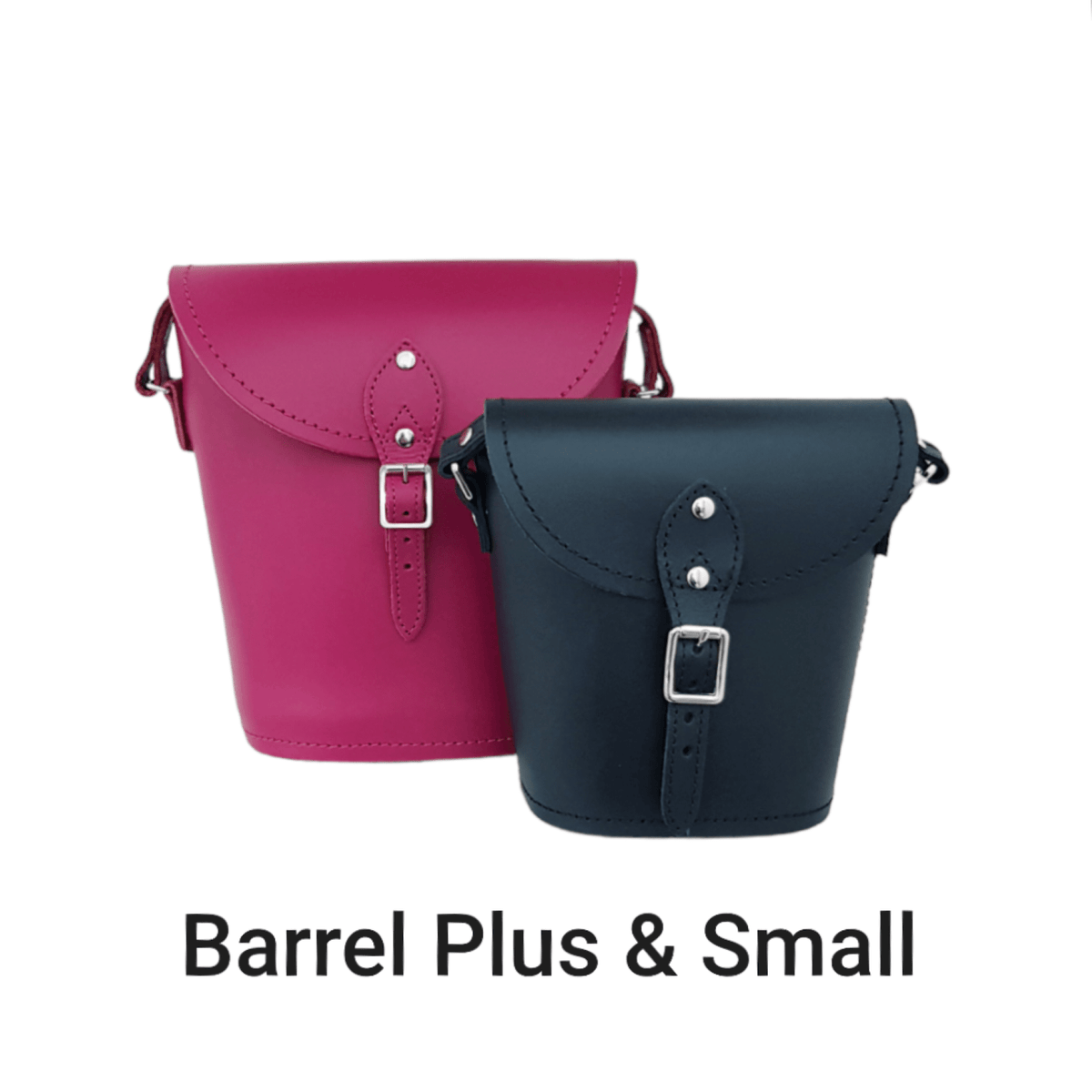 Handmade Leather Barrel Bag - Orange - Bascora