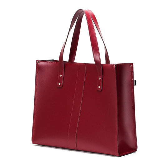 Handmade Leather Shopper – Oxblood - Bascora