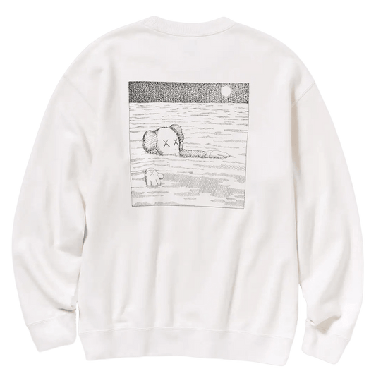 KAWS x UNIQLO UT Graphic Sweatshirt 'White' - Bascora