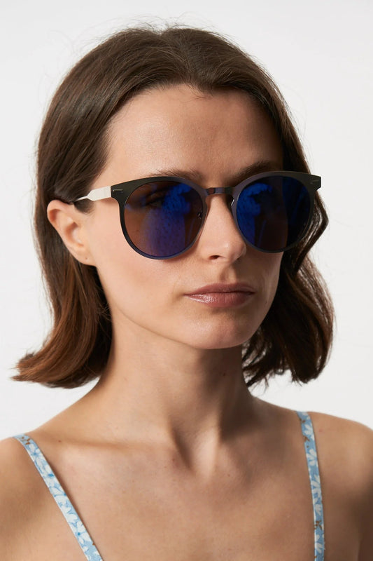 Kiko Round Silver Sunglasses - Bascora