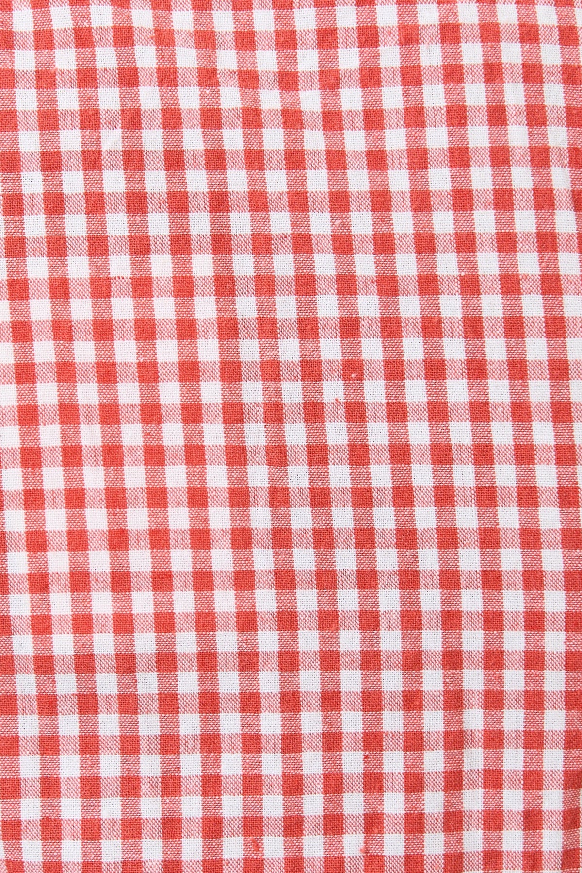 Marleen Gingham Ric Rac Trim Cropped Jumpsuit - Red - Bascora