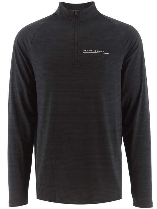 Men's Comet Black 1/4 Zip Jacket - Bascora