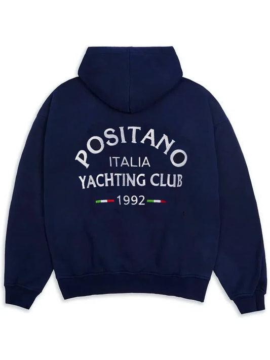Navy Positano Heavyweight Hoodie - Bascora