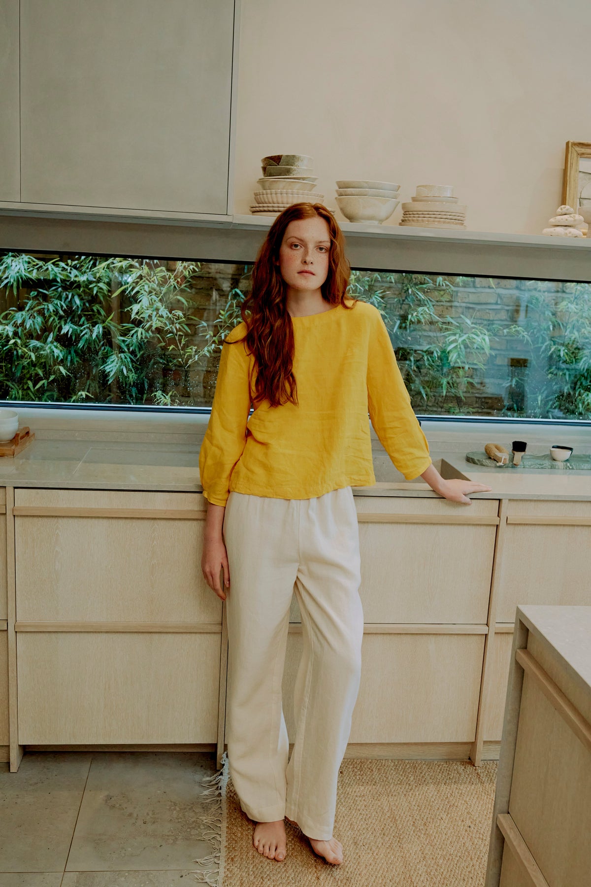 Má + Lin Maya Linen Trousers - Natural