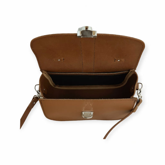 Olympia Handmade Leather Bag - Chestnut - Bascora