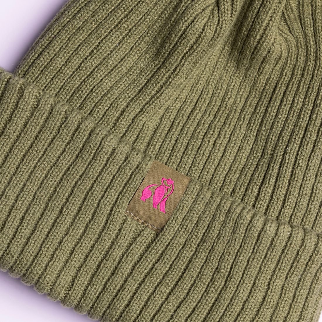 Organic Cotton Beanie – Olive - Bascora