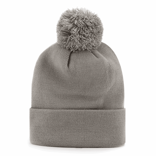 Pom Pom Grey Beanie - Bascora