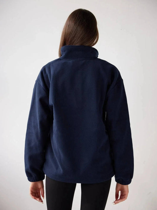 Positano Yacht Fleece - Premium Quarter Zip Fleece Navy - Bascora