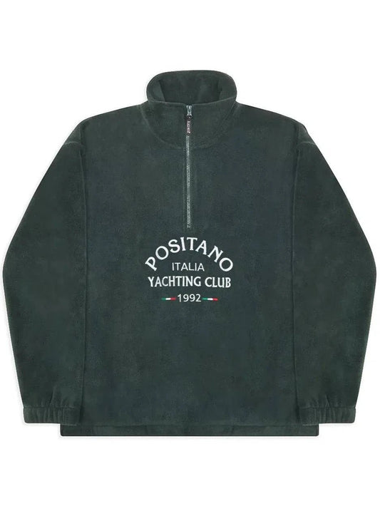 Positano Yacht Fleece – Quarter Zip Green - Bascora
