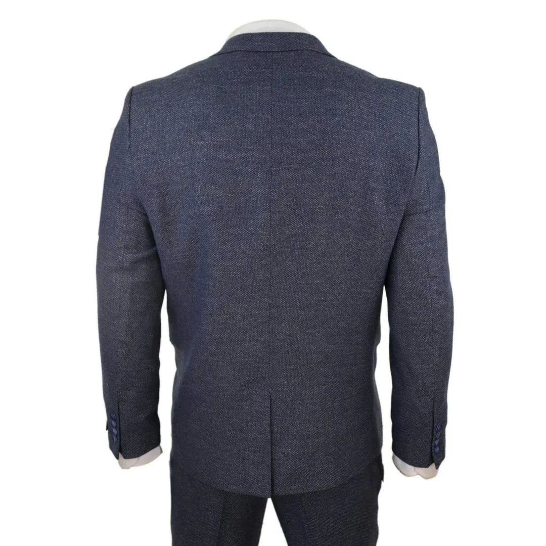 Men's Wool Tweed Check Double Breasted Waistcoat 3 Piece 1920s Suit