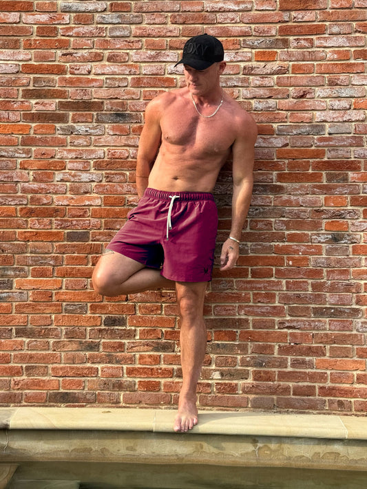 The Extra Swimshorts – Burgundy - Bascora