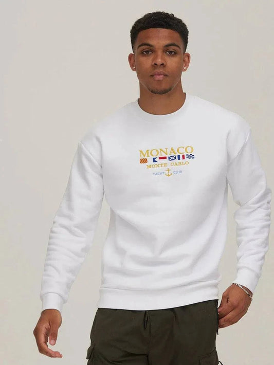 The White Monaco Vintage 360 GSM Sweatshirt - Bascora