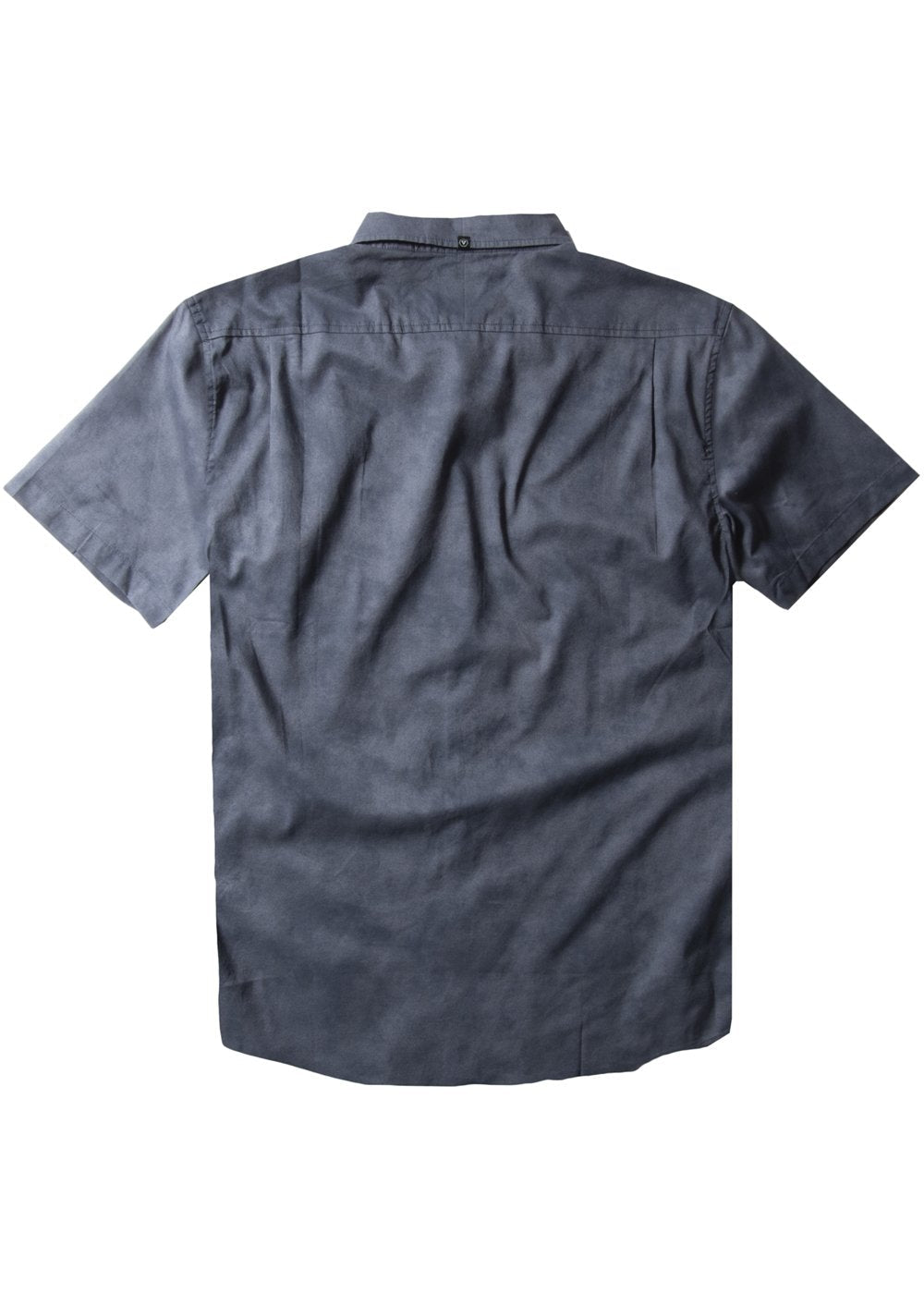 Grey blue shirt short sleeved back