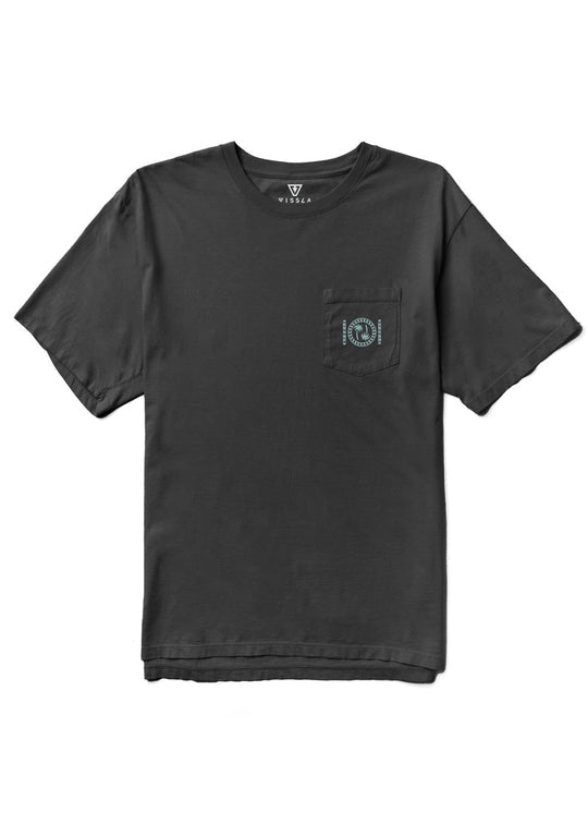 black Vissla Upside Down Organic Pocket Tee