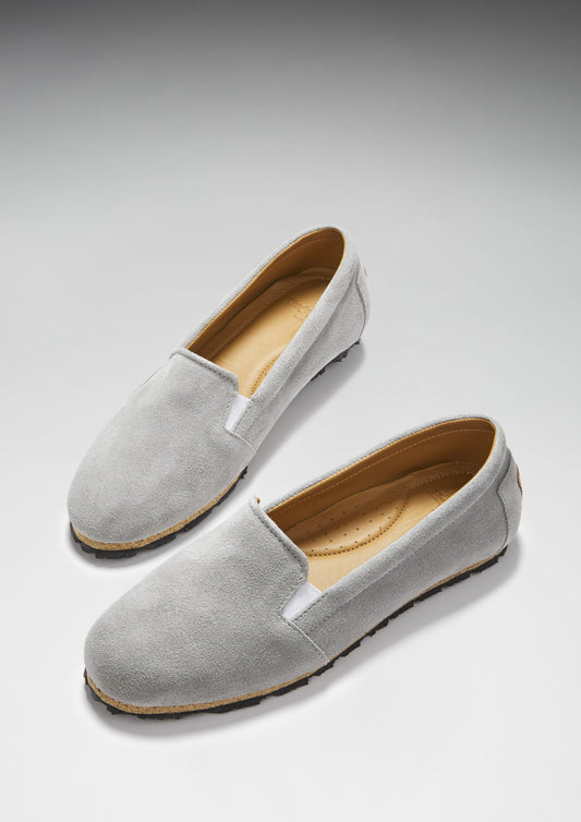 Hugs & Co. Women's Dove Grey Suede Continental Espadrilles