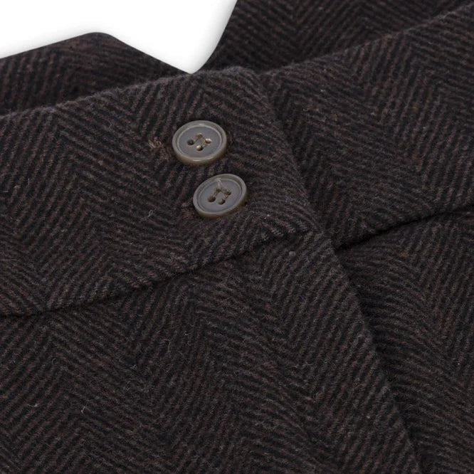 Women's Brown Tweed Blazer, Waistcoat & Trouser Classic Suit