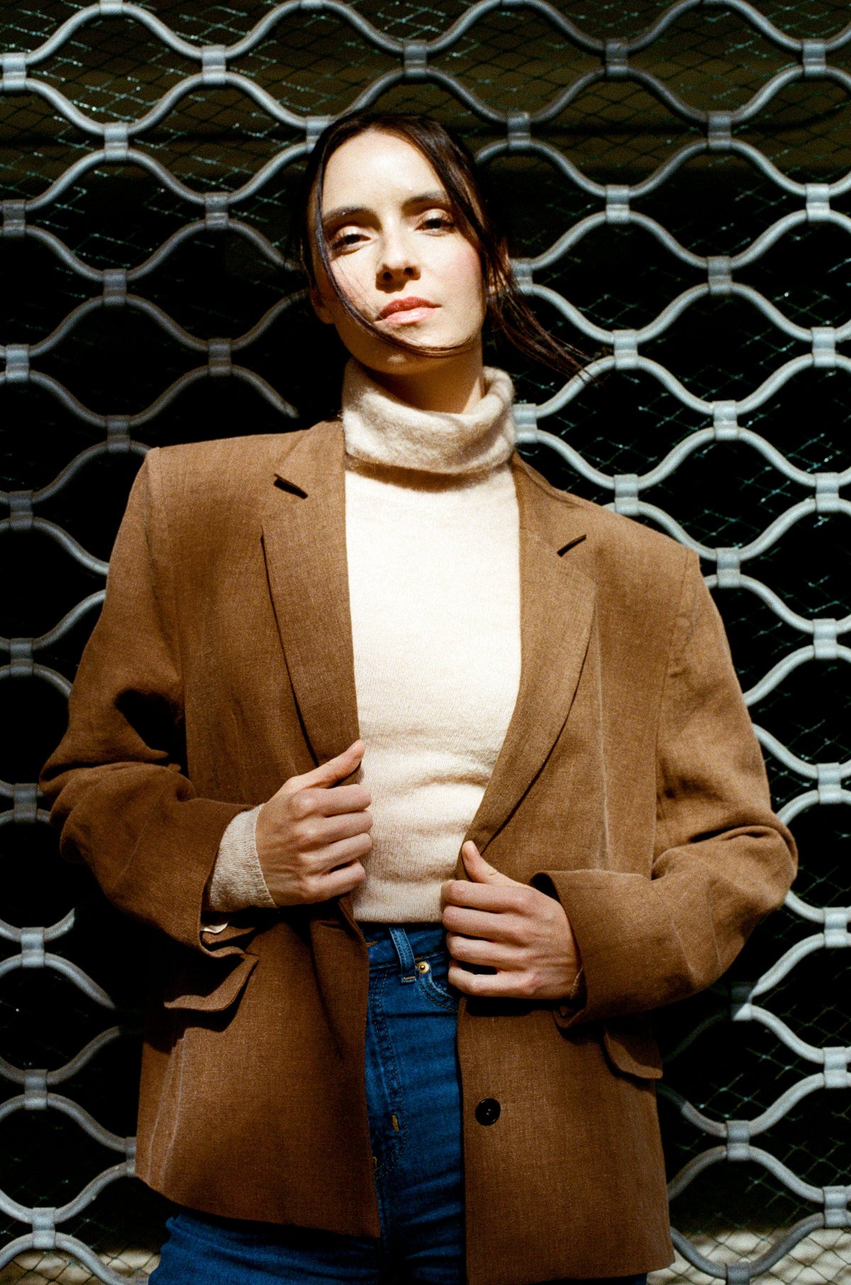 Má + Lin Maeve Linen Wool Blazer  - Cinnamon