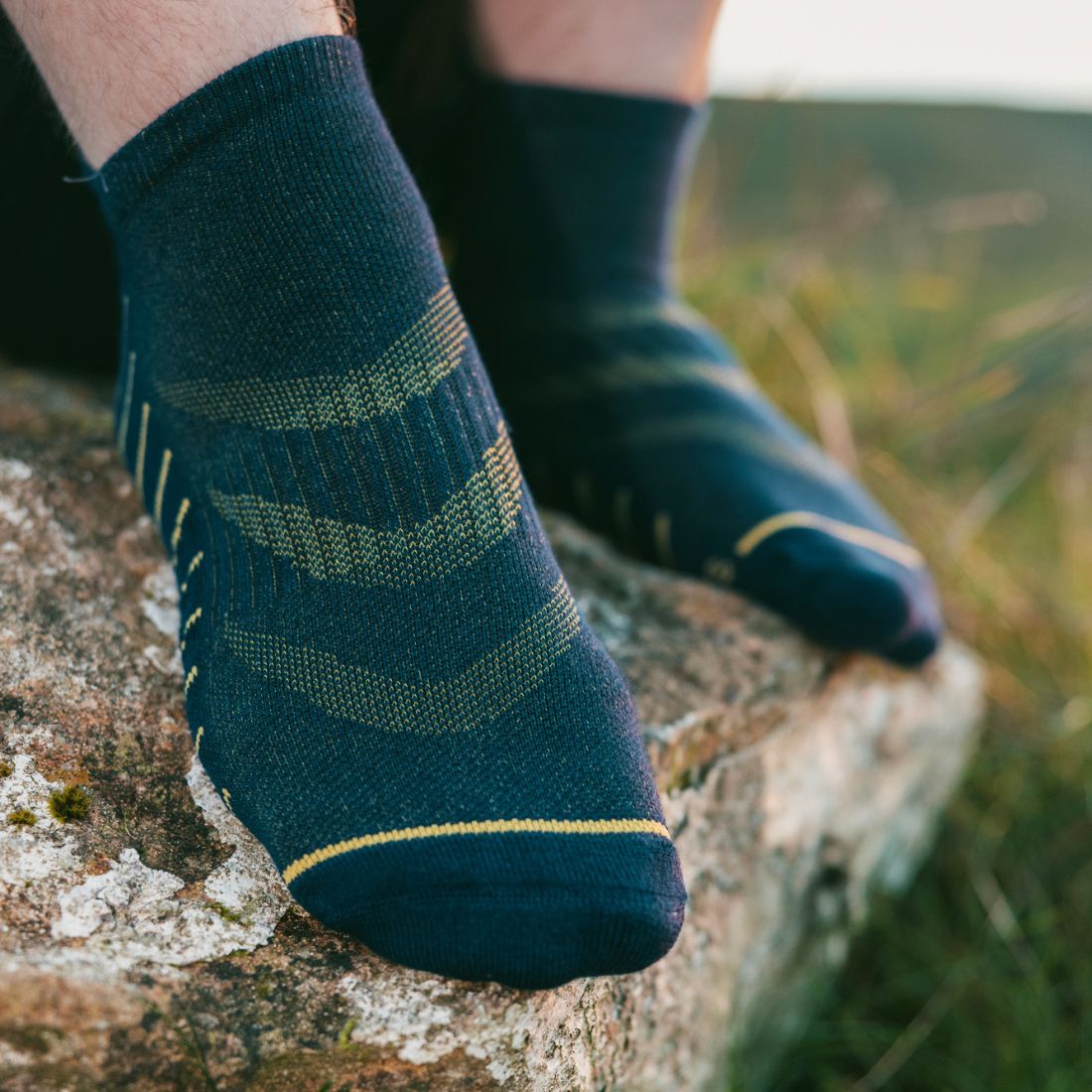 Swole Panda Navy Performance Trainer Socks in Bamboo Blend