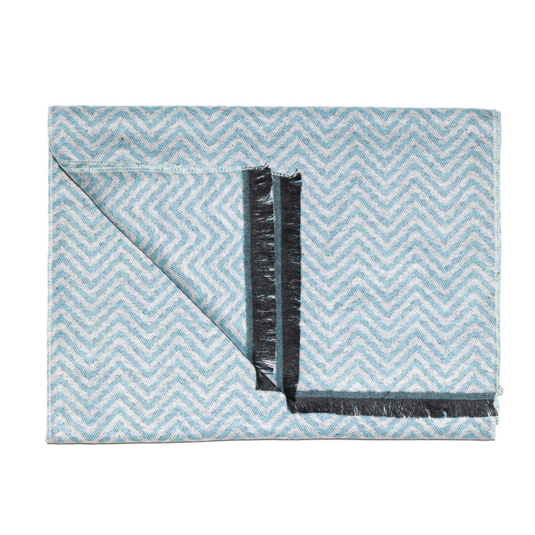 Swole Panda Light Blue Herringbone Bamboo Scarf