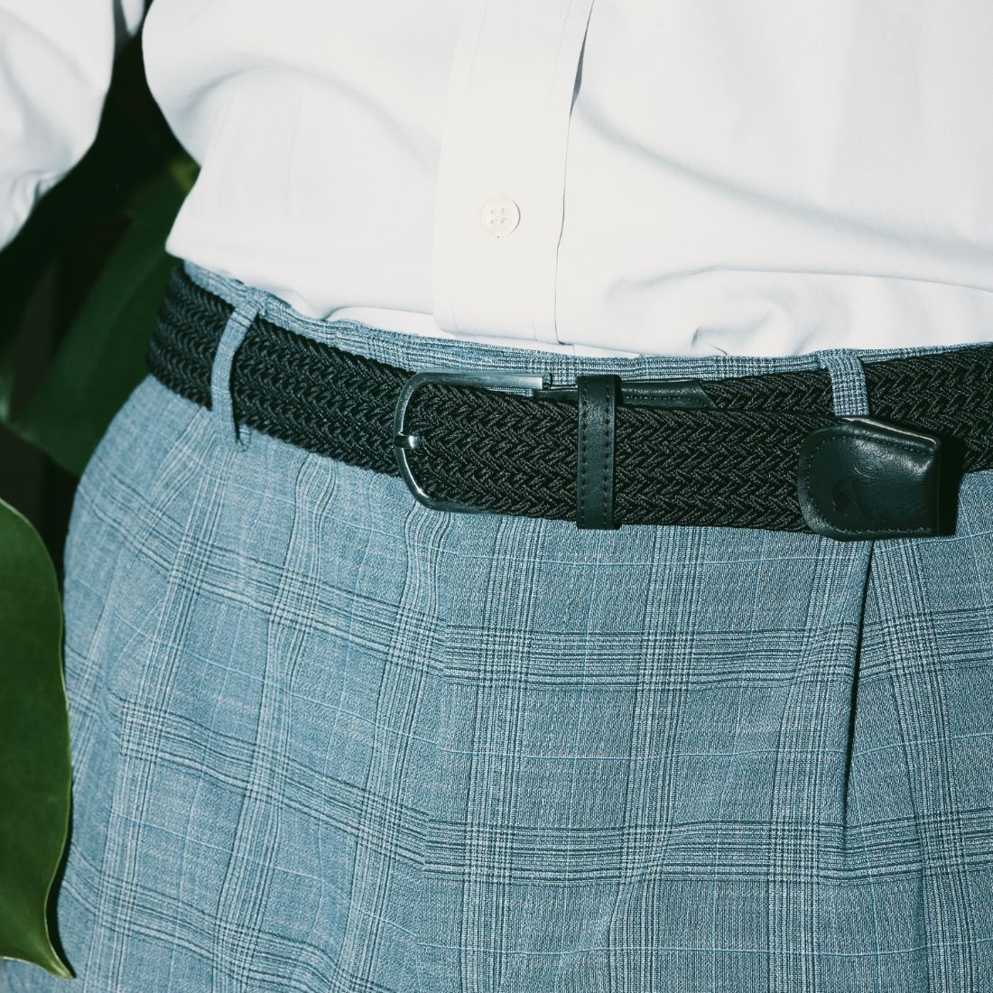 Swole Panda Recycled Woven Belt in Jet Black