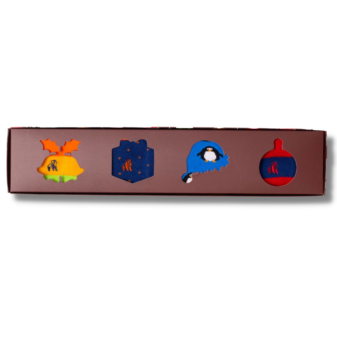 Swole Panda Green Christmas Bamboo Sock Drawer Box — 4 Pairs