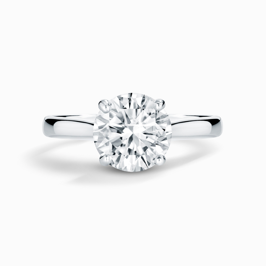 Vianne Jewellery 2ct Round Solitaire Moissanite Engagement Ring in Sterling Silver