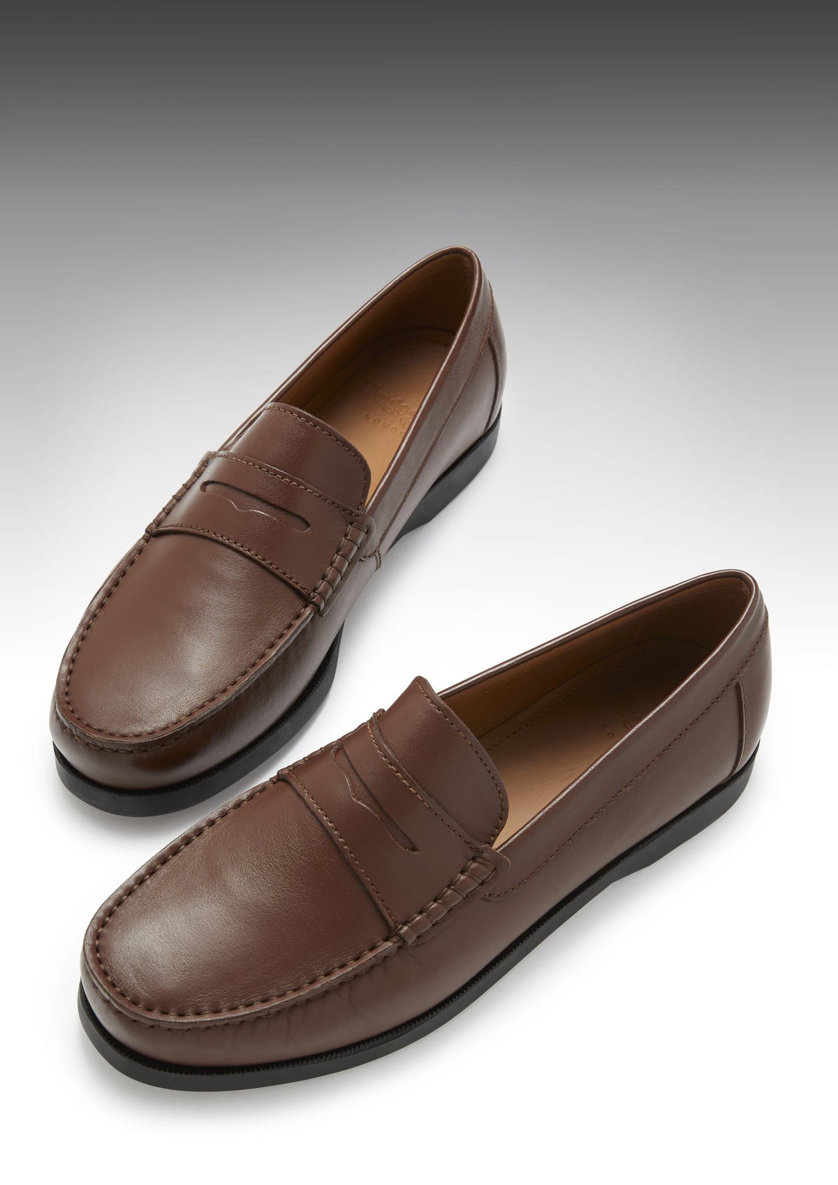 Hugs & Co. Brown Italian Leather Boat Loafers with Rubber Sole for Men
