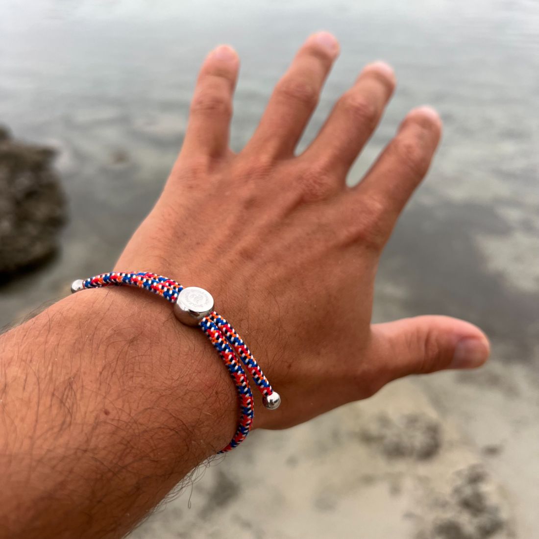 Swole Panda Rope Bracelet in Varicoloured Zigzag