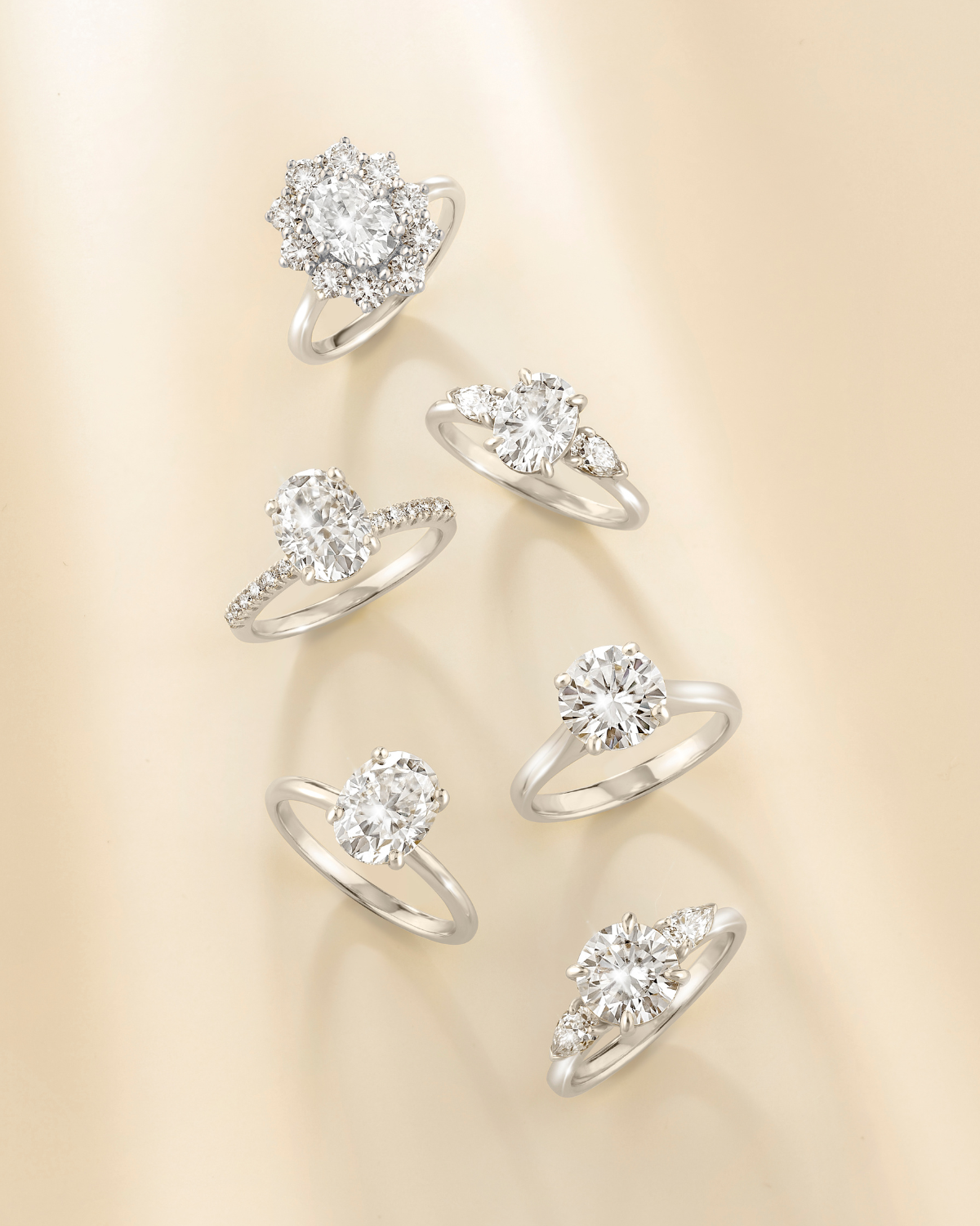 Vianne Jewellery 2ct Oval Moissanite Engagement Ring with Pavé Band in Sterling Silver