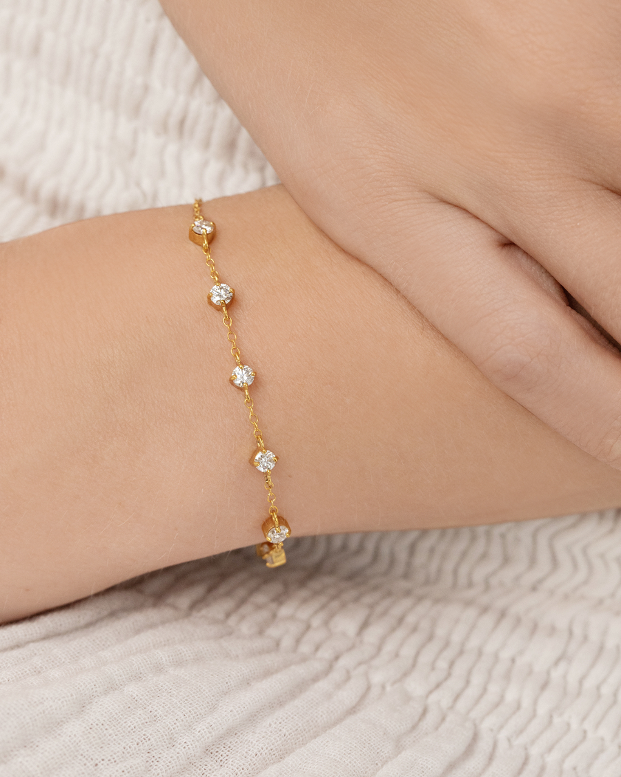 Vianne Jewellery Moissanite Tennis Bracelet in 18k Gold Vermeil