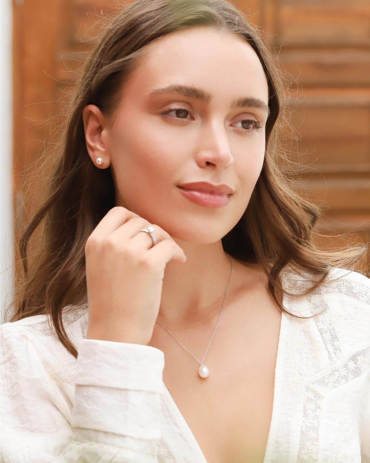 Vianne Jewellery Pearl Everyday Jewellery Set in Sterling Silver