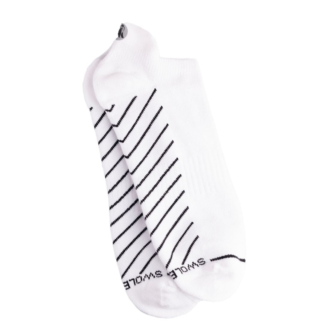 Swole Panda White Performance Trainer Socks in Bamboo Blend