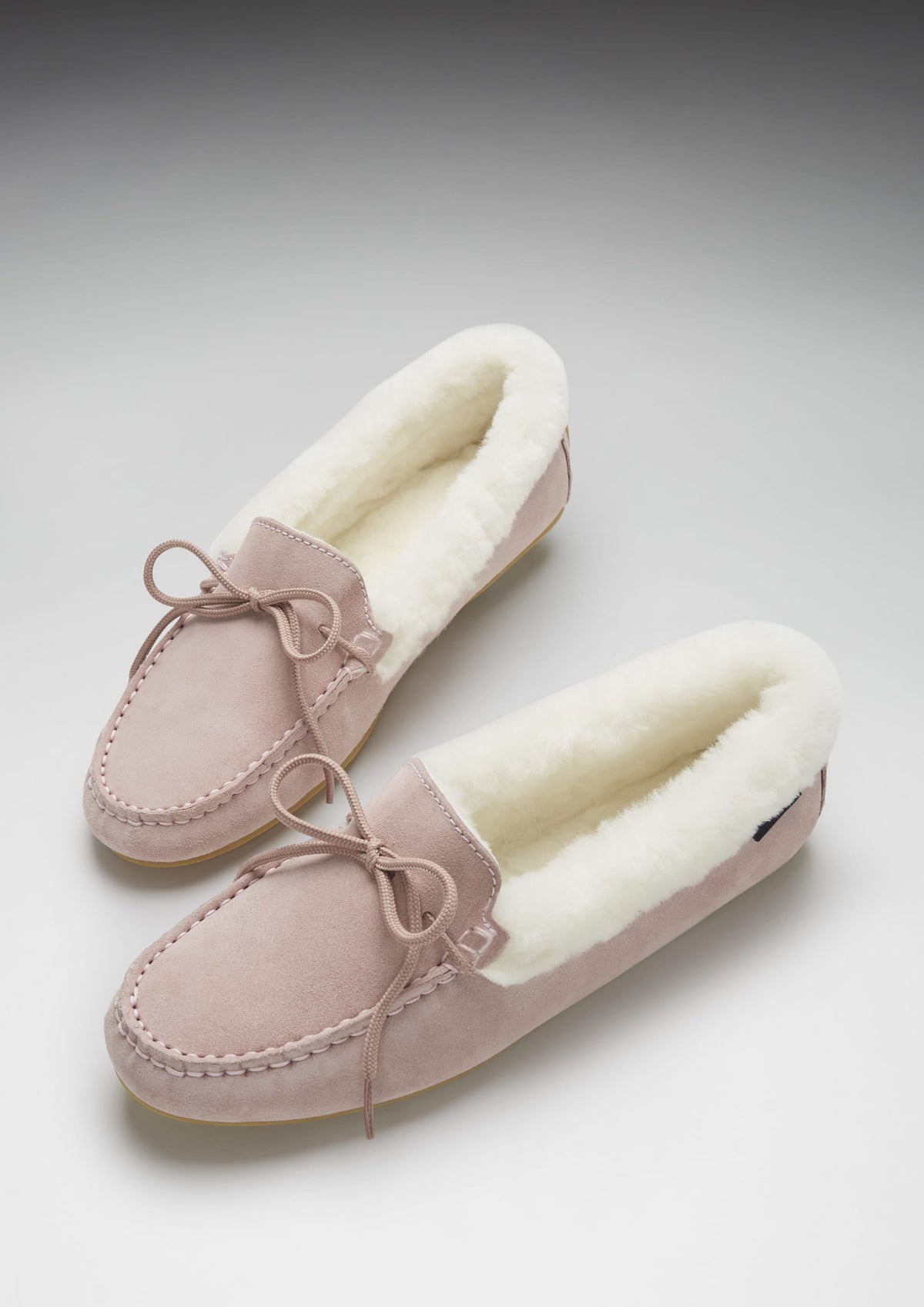 Hugs & Co. Women's Ice Pink Suede Sheepskin Slippers