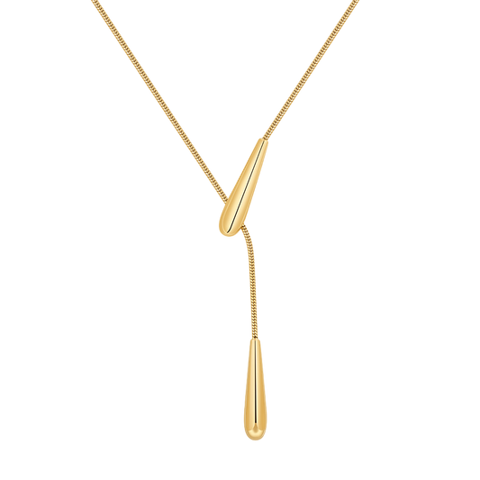 Savaé Design 18K Gold Raindrop Pendant Necklace