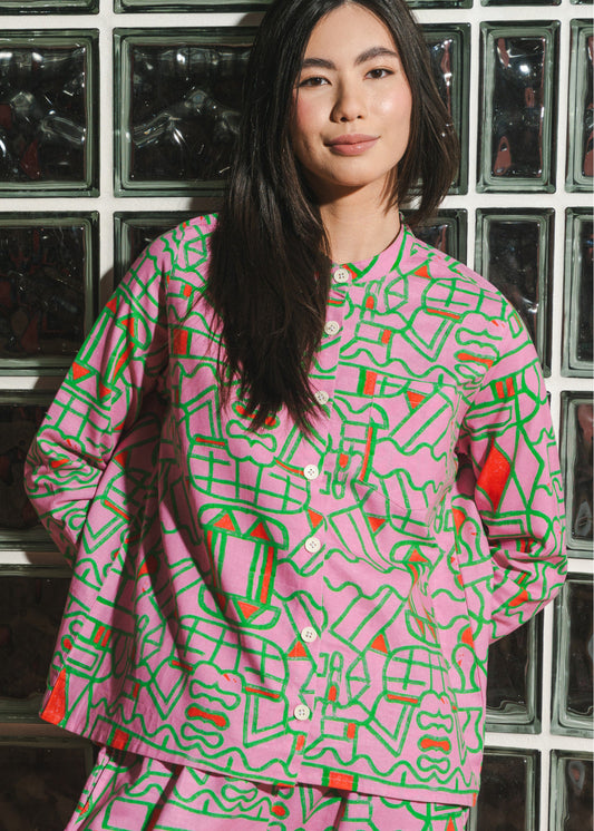 Wild Clouds Organic Cotton and Linen Shirt