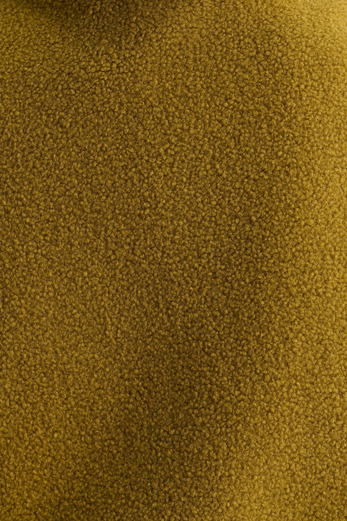 Apple Borg Faux Fur Collar Cropped Jacket - Mustard