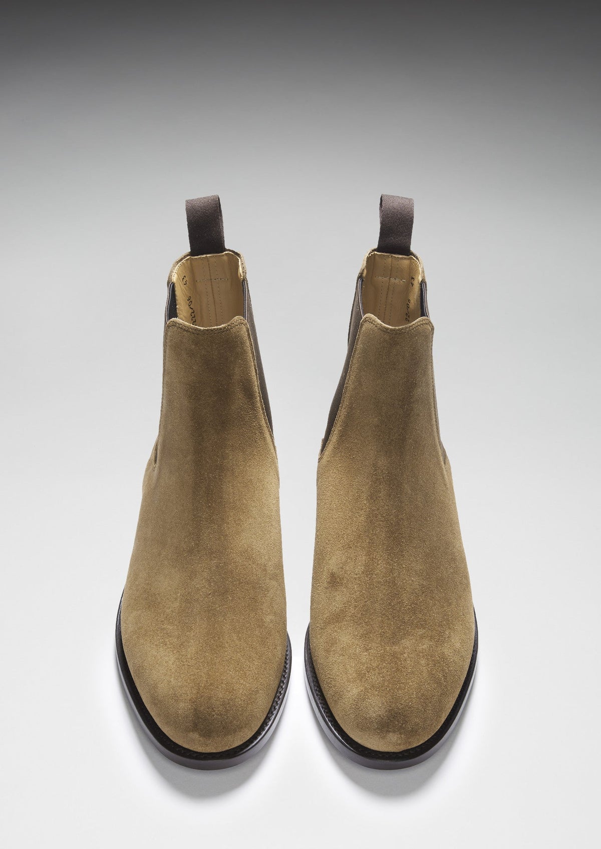 Hugs & Co. Tobacco Suede Chelsea Boots with Goodyear Welted Leather Sole for Men