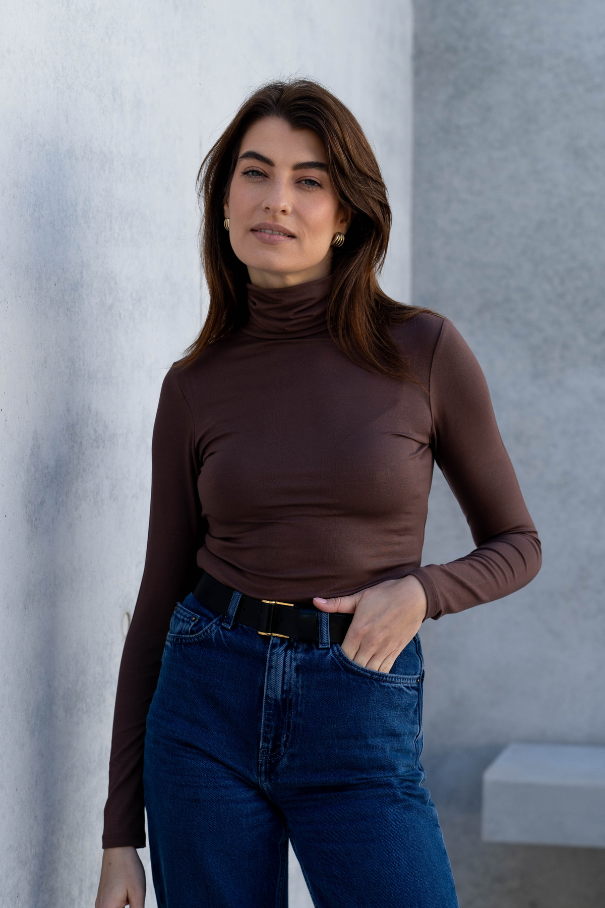Lavender Hill Clothing Roll Neck Top in TENCEL™ Micro Modal