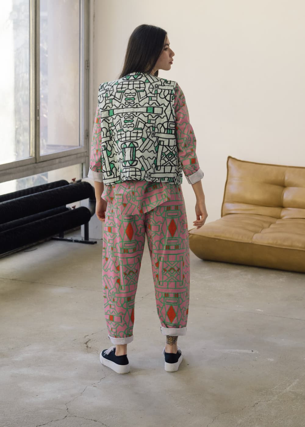 Wild Clouds Organic Cotton and Linen Balloon Trousers