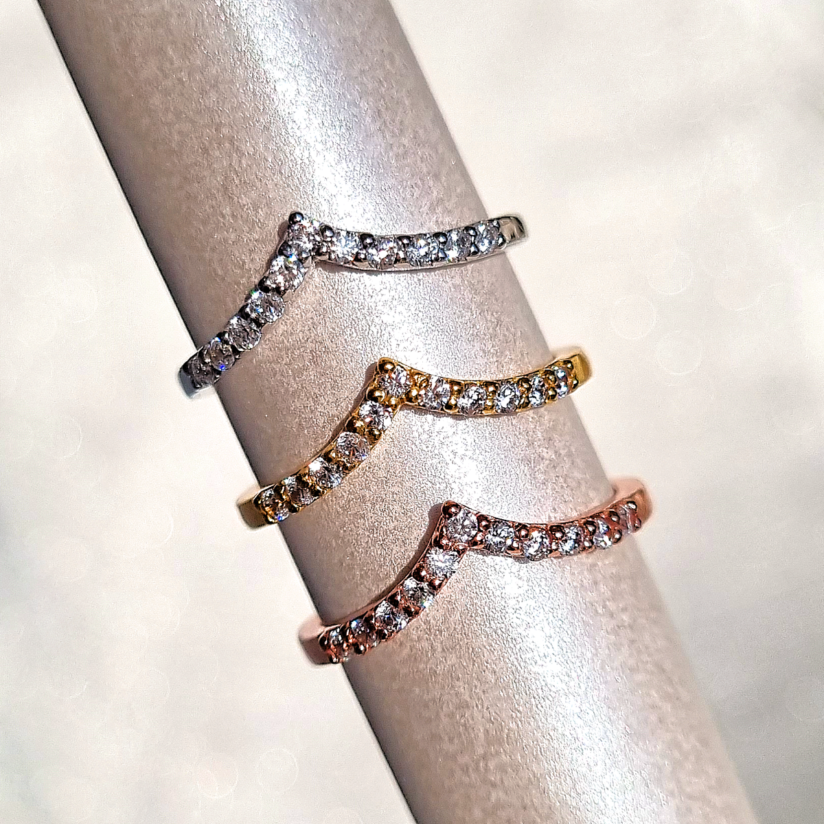 Vianne Jewellery Wishbone Curved Eternity Ring in 18k Gold Vermeil