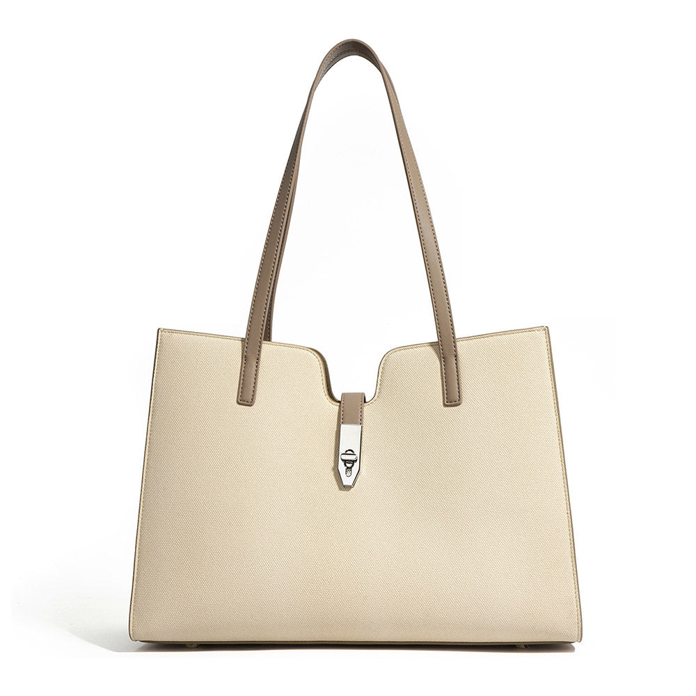 The Haven Bend Structured Genuine Leather Tote Bag