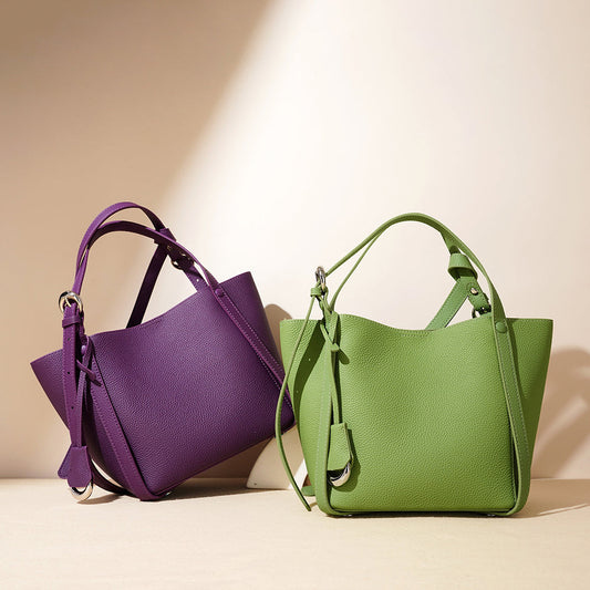 The Dawn Drift Genuine Leather Bucket Shoulder Bag