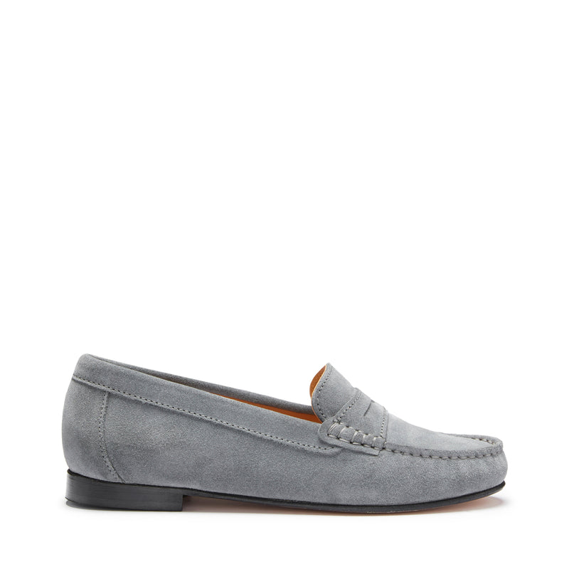 Hugs & Co. Women's Slate Grey Suede Penny Loafers