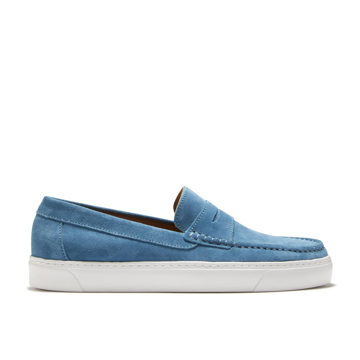 Hugs & Co. Petrol Blue Suede Slip-On Sneaker Loafers with Vibram Sole for Men