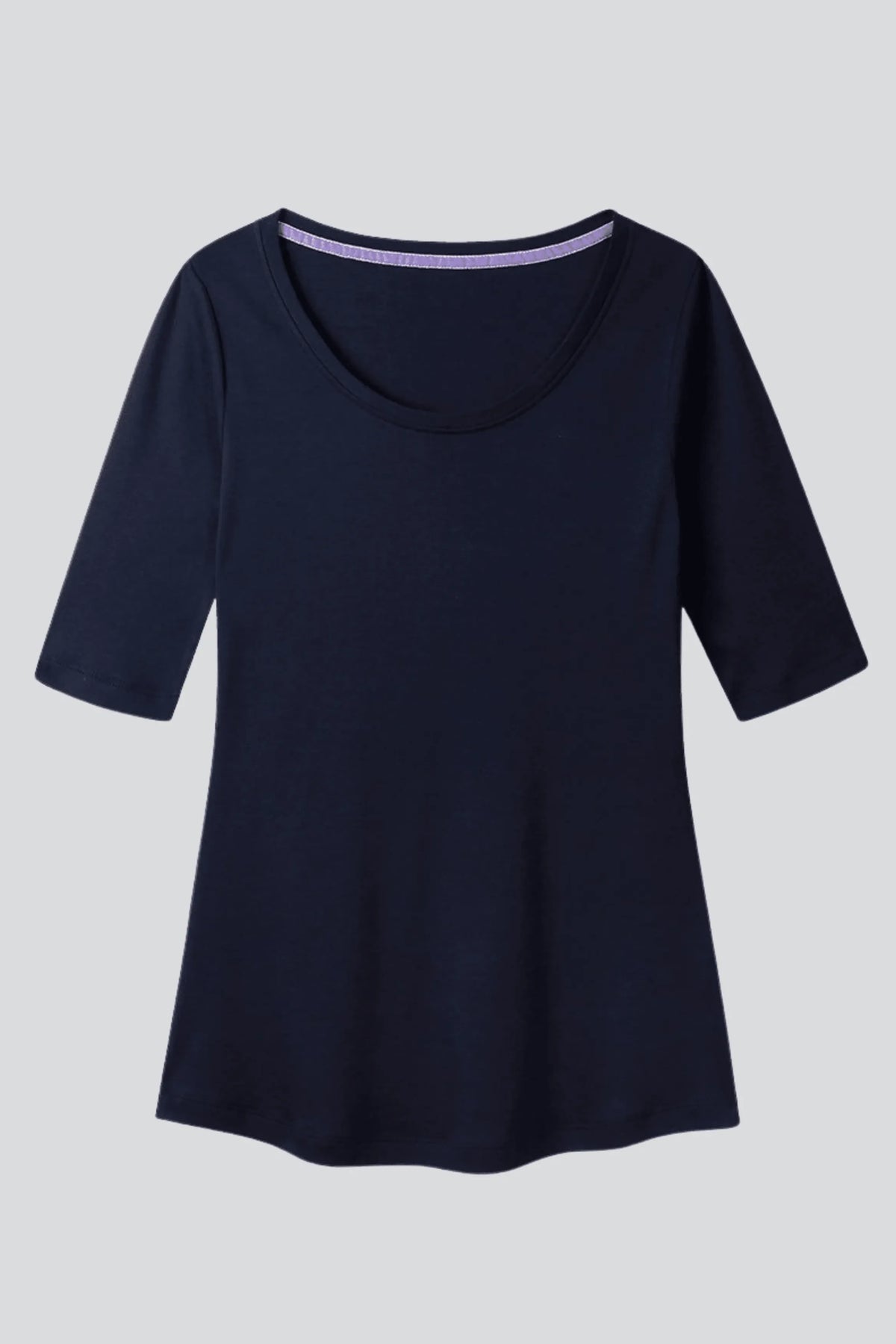 Lavender Hill Clothing Half Sleeve Cotton Modal Scoop Neck T-Shirt
