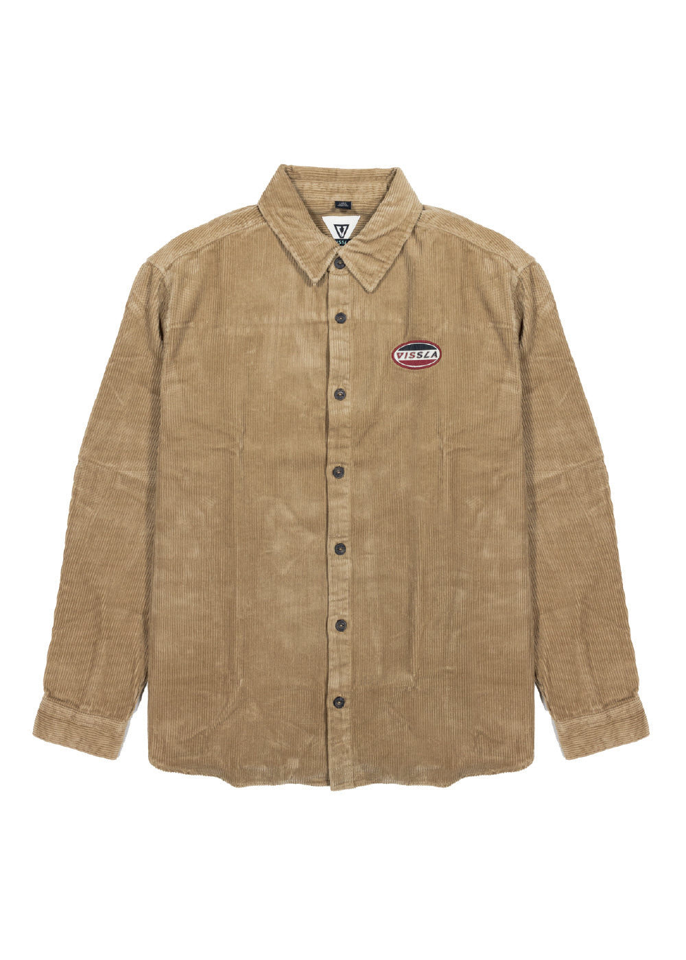 Vissla Blinker Organic Cotton Corduroy Shirt for Men in Burgundy and Bronze